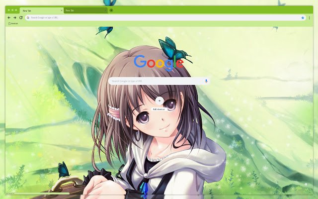 Girl with butterfly  from Chrome web store to be run with OffiDocs Chromium online