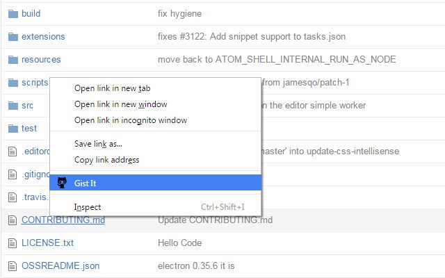 Gist It из интернет-магазина Chrome будет работать с OffiDocs Chromium онлайн