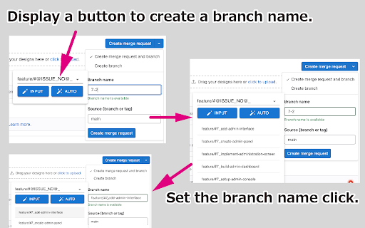 Git Branch Name Generator for GitLab  GitHub  from Chrome web store to be run with OffiDocs Chromium online