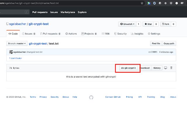 git crypt decrypter  from Chrome web store to be run with OffiDocs Chromium online