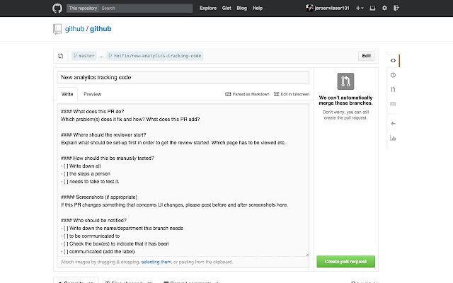 Git flow (para sa Github) mula sa Chrome web store na tatakbo sa OffiDocs Chromium online