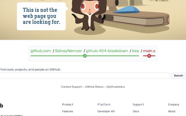 Github 404 Breakdown  from Chrome web store to be run with OffiDocs Chromium online