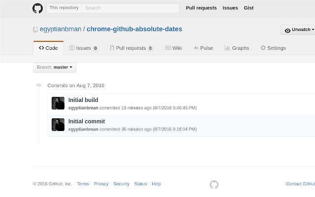 Github Absolute Dates uit de Chrome-webwinkel om te worden uitgevoerd met OffiDocs Chromium online