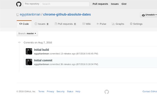 Github Absolute Dates  from Chrome web store to be run with OffiDocs Chromium online