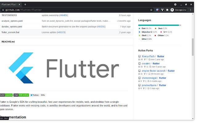 Github Active Forks  from Chrome web store to be run with OffiDocs Chromium online