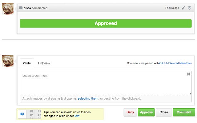 GitHub Approve/Deny  from Chrome web store to be run with OffiDocs Chromium online