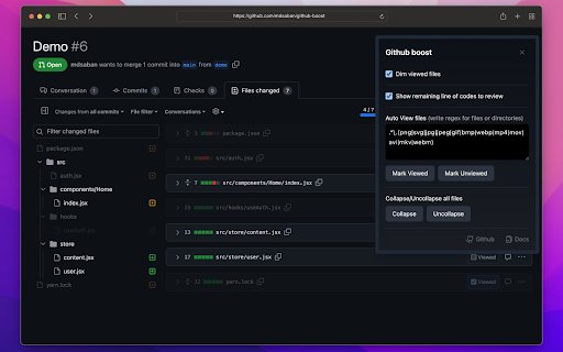Github Boost  from Chrome web store to be run with OffiDocs Chromium online
