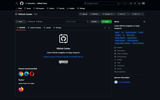 GitHub Center  from Chrome web store to be run with OffiDocs Chromium online