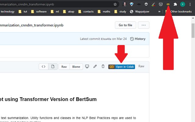 Github Colabify  from Chrome web store to be run with OffiDocs Chromium online