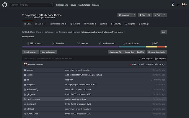 GitHub Dark Theme from Chrome web store to be run with OffiDocs Chromium online GitHub Dark Theme from Chrome web store to be run with OffiDocs Chromium online