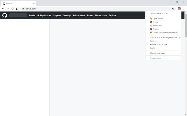 ปุ่มส่วนหัว GitHub จาก Chrome เว็บสโตร์ที่จะเรียกใช้ด้วย OffiDocs Chromium ออนไลน์