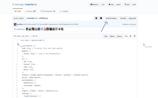 Github History  from Chrome web store to be run with OffiDocs Chromium online