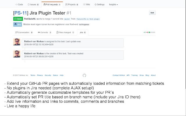 GitHub Jira Integration mula sa Chrome web store na tatakbo sa OffiDocs Chromium online