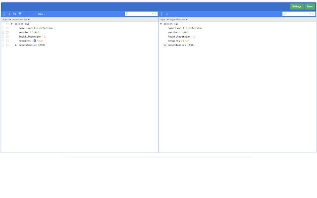 Github JSON Editor  from Chrome web store to be run with OffiDocs Chromium online