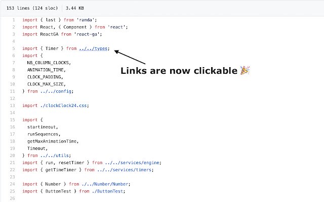Github JS/TS file navigation  from Chrome web store to be run with OffiDocs Chromium online