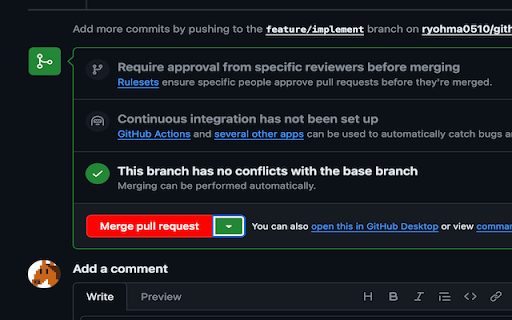 GitHub Merge Button Checker  from Chrome web store to be run with OffiDocs Chromium online