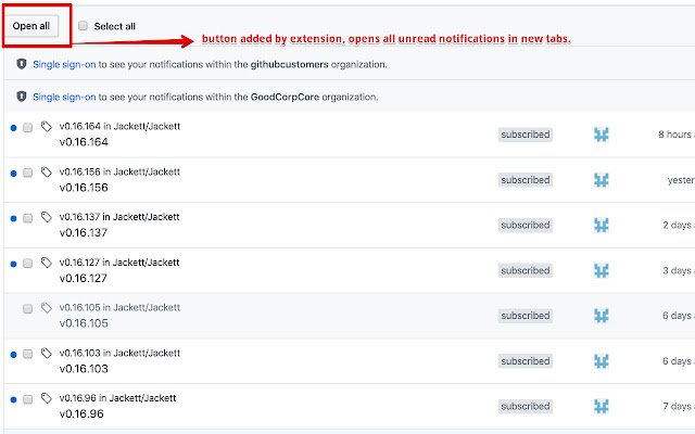 GitHub, OffiDocs Chromium ഓൺലൈനിൽ പ്രവർത്തിപ്പിക്കുന്നതിന് Chrome വെബ് സ്റ്റോറിൽ നിന്നുള്ള എല്ലാ അറിയിപ്പുകളും തുറക്കുക