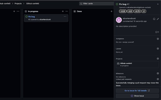 Github projects time tracker  from Chrome web store to be run with OffiDocs Chromium online