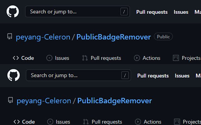 GitHub PublicBadge Remover dari toko web Chrome untuk dijalankan dengan OffiDocs Chromium online