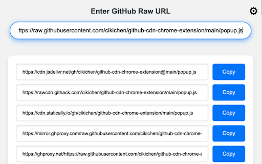 GitHub Raw to CDN Converter from Chrome web store to be run with OffiDocs Chromium online GitHub Raw to CDN Converter from Chrome web store to be run with OffiDocs Chromium online