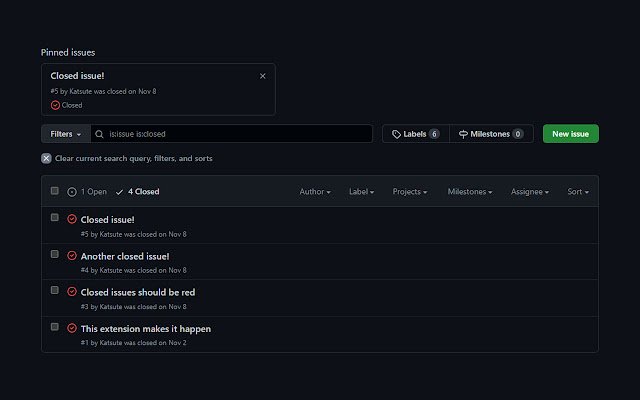 GitHub Red Issues  from Chrome web store to be run with OffiDocs Chromium online