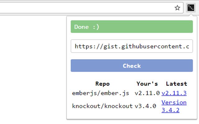 Chrome ウェブストアからの Github Release Watcher を OffiDocs Chromium オンラインで実行する