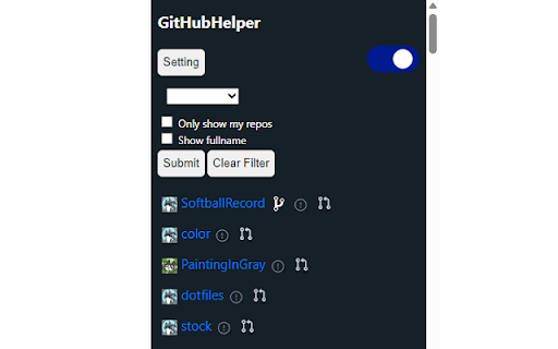 Github Repos  from Chrome web store to be run with OffiDocs Chromium online