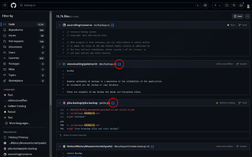 GitHub Search Preview  from Chrome web store to be run with OffiDocs Chromium online