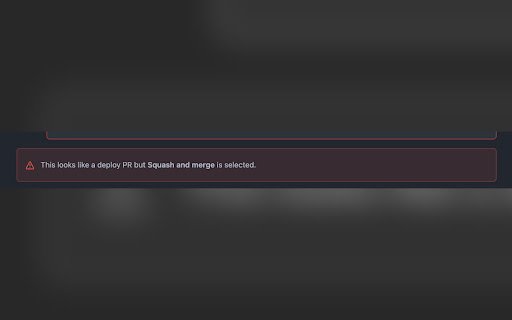 GitHub Squash Warning  from Chrome web store to be run with OffiDocs Chromium online