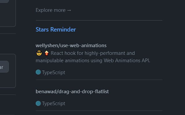 Github Star Reminder aus dem Chrome-Webshop zur Ausführung mit OffiDocs Chromium online