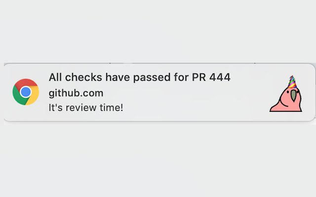 Github Status Checks Powiadomienie ze sklepu internetowego Chrome do uruchomienia z OffiDocs Chromium online