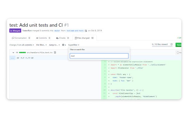 GitHub Superfilter  from Chrome web store to be run with OffiDocs Chromium online