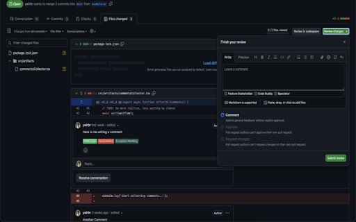 GitHub TagReview  from Chrome web store to be run with OffiDocs Chromium online