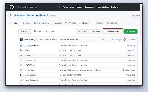 GitHub to CircleCI  from Chrome web store to be run with OffiDocs Chromium online
