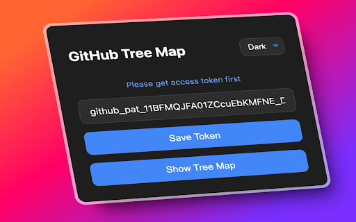 GitHub Tree Map  from Chrome web store to be run with OffiDocs Chromium online