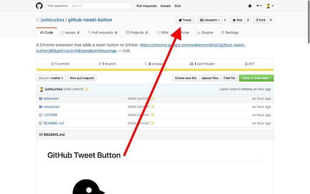 GitHub Tweet Button  from Chrome web store to be run with OffiDocs Chromium online