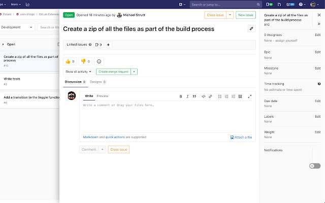 GitLab Details Sidebar  from Chrome web store to be run with OffiDocs Chromium online
