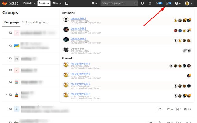 Gitlab MR summary  from Chrome web store to be run with OffiDocs Chromium online