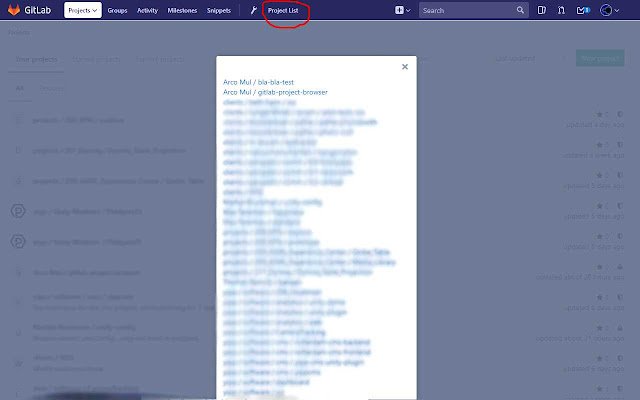 gitlab project browser mula sa Chrome web store na tatakbo sa OffiDocs Chromium online