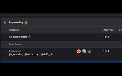 Gitlab resolve code owners  from Chrome web store to be run with OffiDocs Chromium online