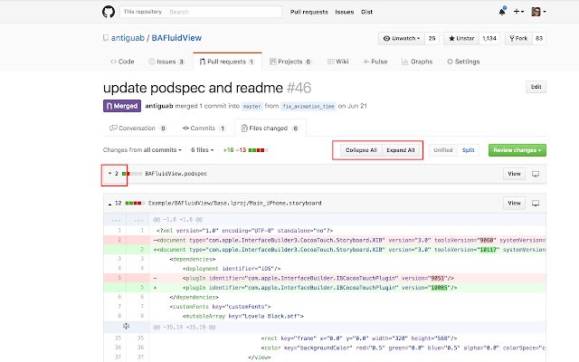 Git Pull Request File Collapse Extensie van de Chrome-webwinkel om te worden uitgevoerd met OffiDocs Chromium online