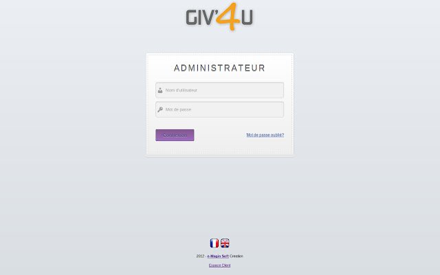 Giv4U Admin ze sklepu internetowego Chrome do uruchomienia z OffiDocs Chromium online