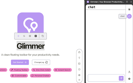 Glimmer | Your Browser Productivity Companion  from Chrome web store to be run with OffiDocs Chromium online