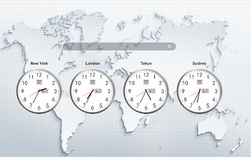 Global Clock  from Chrome web store to be run with OffiDocs Chromium online