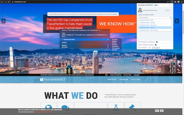 GlobalLink NOW  from Chrome web store to be run with OffiDocs Chromium online