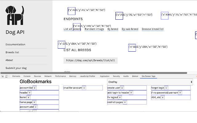 Chrome Web ストアの GloScreenTags を OffiDocs Chromium オンラインで実行する