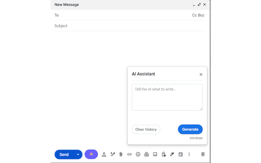Gmail AI Assistant  from Chrome web store to be run with OffiDocs Chromium online