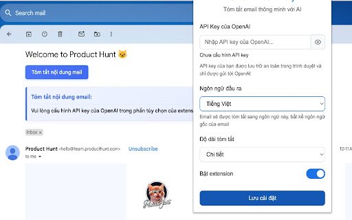 Gmail AI Summary  from Chrome web store to be run with OffiDocs Chromium online