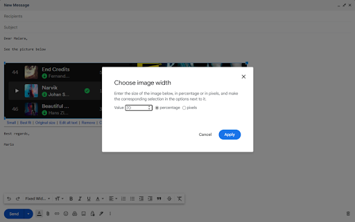 Gmail Image Resizer  from Chrome web store to be run with OffiDocs Chromium online