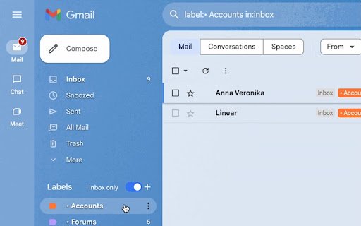 Gmail Inbox Labels  from Chrome web store to be run with OffiDocs Chromium online